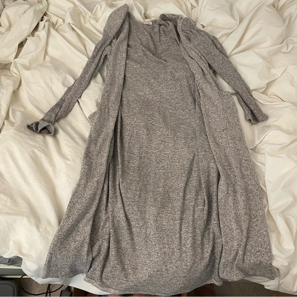 Yellow Chair Duster Cardigan | Grey | Small